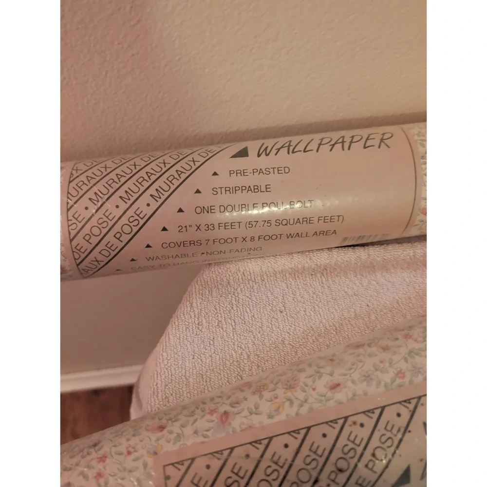 VTG  Wallpaper  Muraux De Pose Floral Cottagecore 2 Dbl Rolls NOS Prepasted Germ